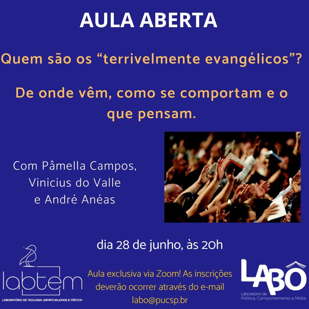 AULA ABERTA: Quem são os ‘terrivelmente evangélicos’?” e SEMINÁRIO: “A igreja e a violência doméstica”